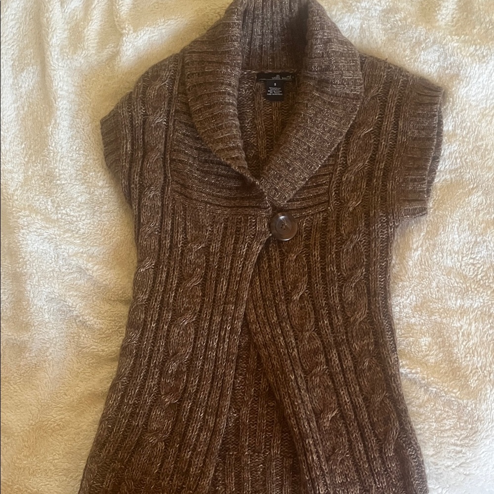 Cozy Brown Cable Knit Cardigan